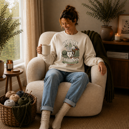 Chaos & Cardigans Knitting Sweatshirt | Funny Gift for Knitters