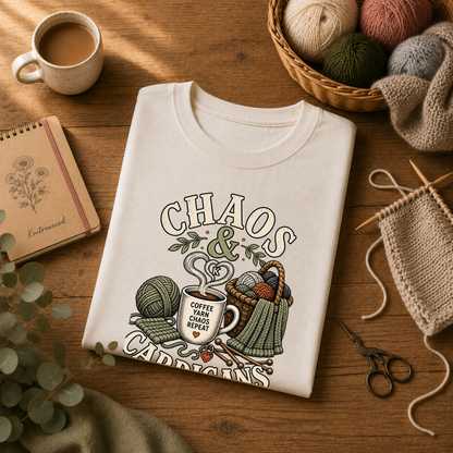 Chaos & Cardigans Knitting Sweatshirt | Funny Gift for Knitters