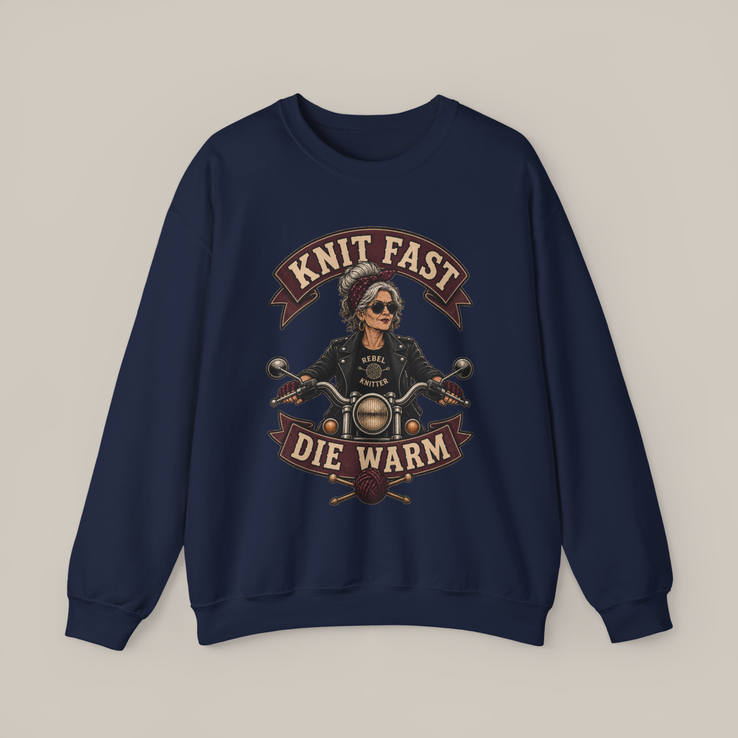 Knit Fast, Die Warm – Rebel Knitter Sweater | Funny gift for Knitters