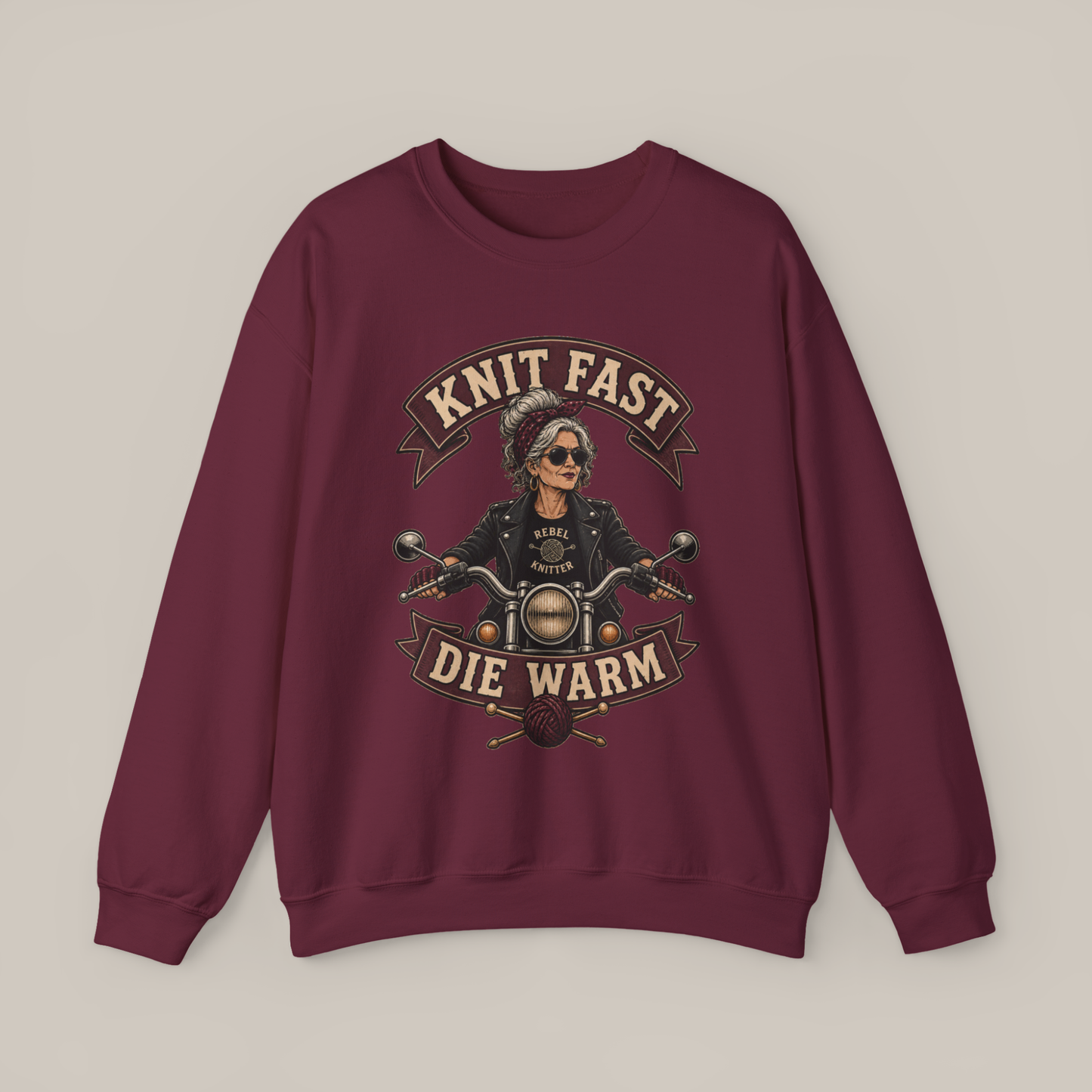 Knit Fast, Die Warm – Rebel Knitter Sweater | Funny gift for Knitters