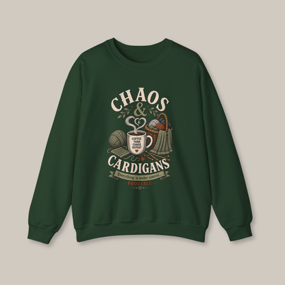 Chaos & Cardigans Knitting Sweatshirt | Funny Gift for Knitters