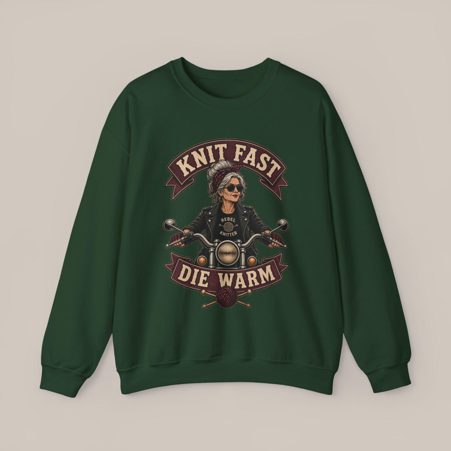 Knit Fast, Die Warm – Rebel Knitter Sweater | Funny gift for Knitters