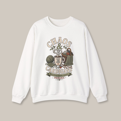 Chaos & Cardigans Knitting Sweatshirt | Funny Gift for Knitters