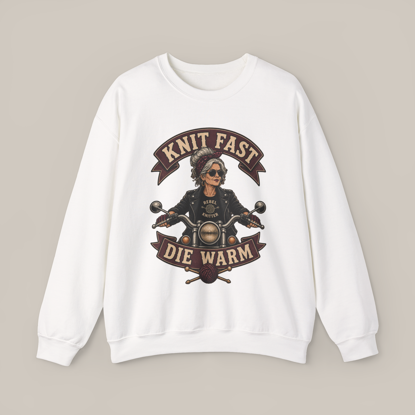 Knit Fast, Die Warm – Rebel Knitter Sweater | Funny gift for Knitters