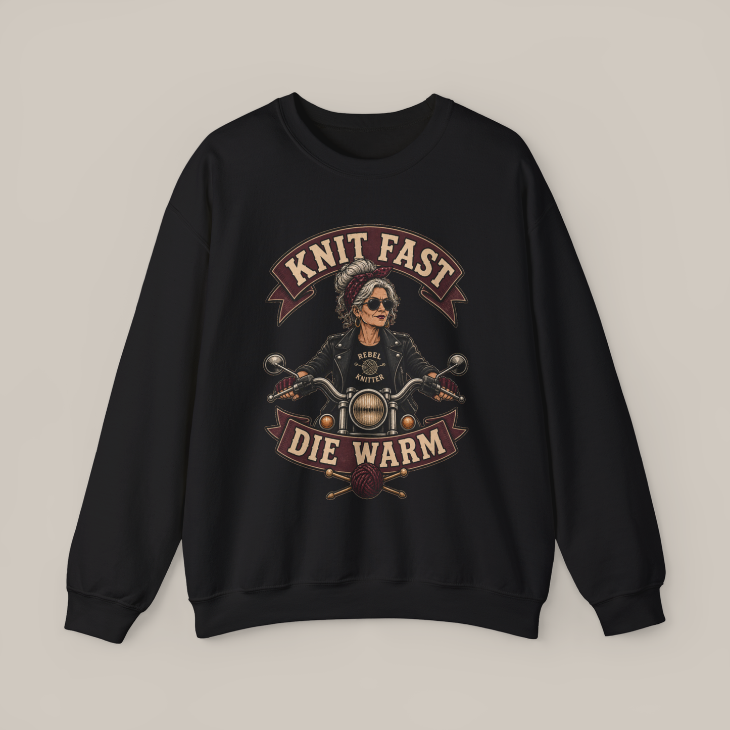 Knit Fast, Die Warm – Rebel Knitter Sweater | Funny gift for Knitters